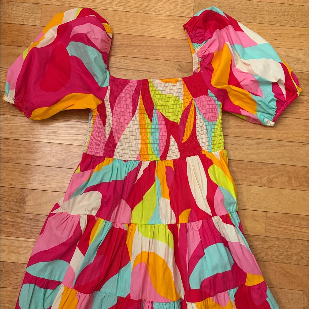 Flying Tomato Multi-Color Puff Sleeve Dress